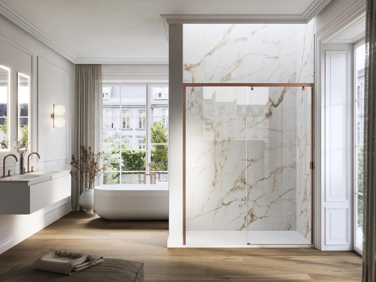 Coloured shower enclosures: define the style of your bathroom